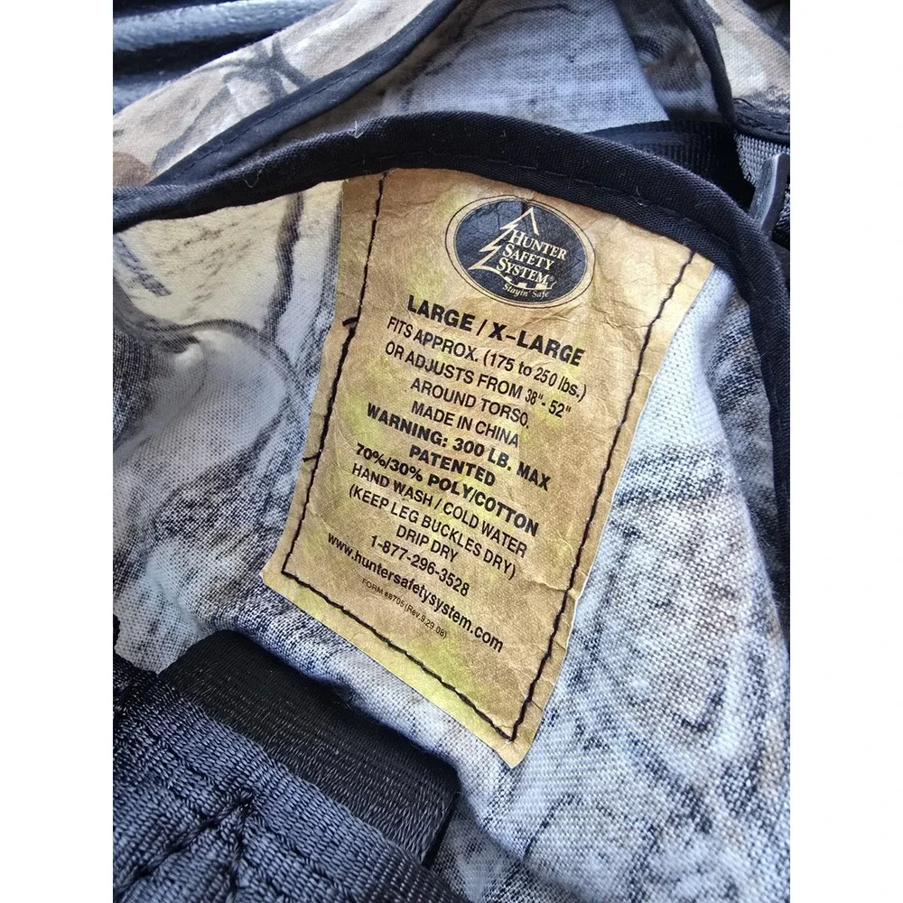 Hunter Safety System Harness Treestand Vest Realtree Camo‎ L/XL Real Tree